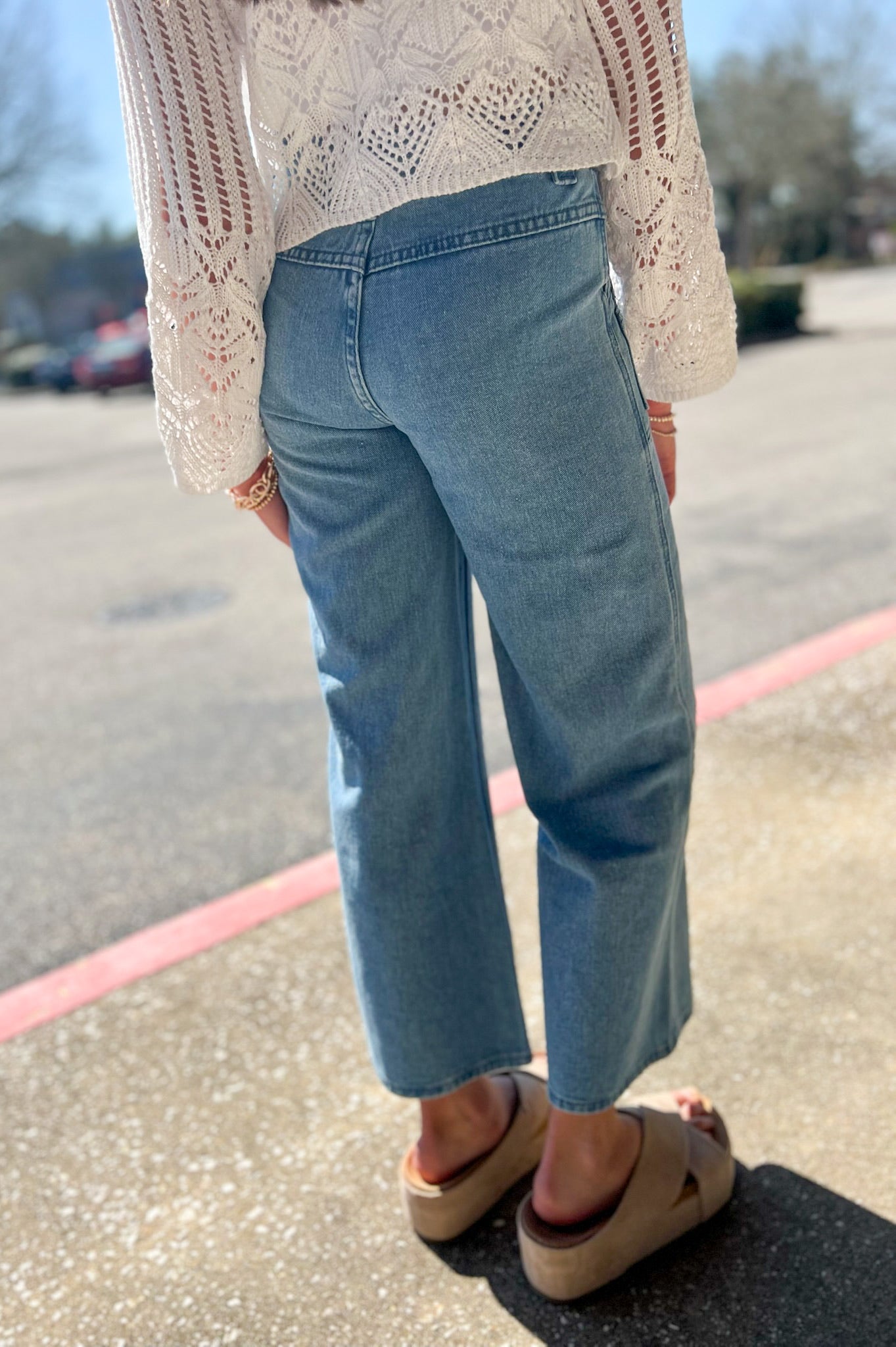 Came To Play Girls Light Wash Wide Leg Jeans - A'Bekah's Boutique