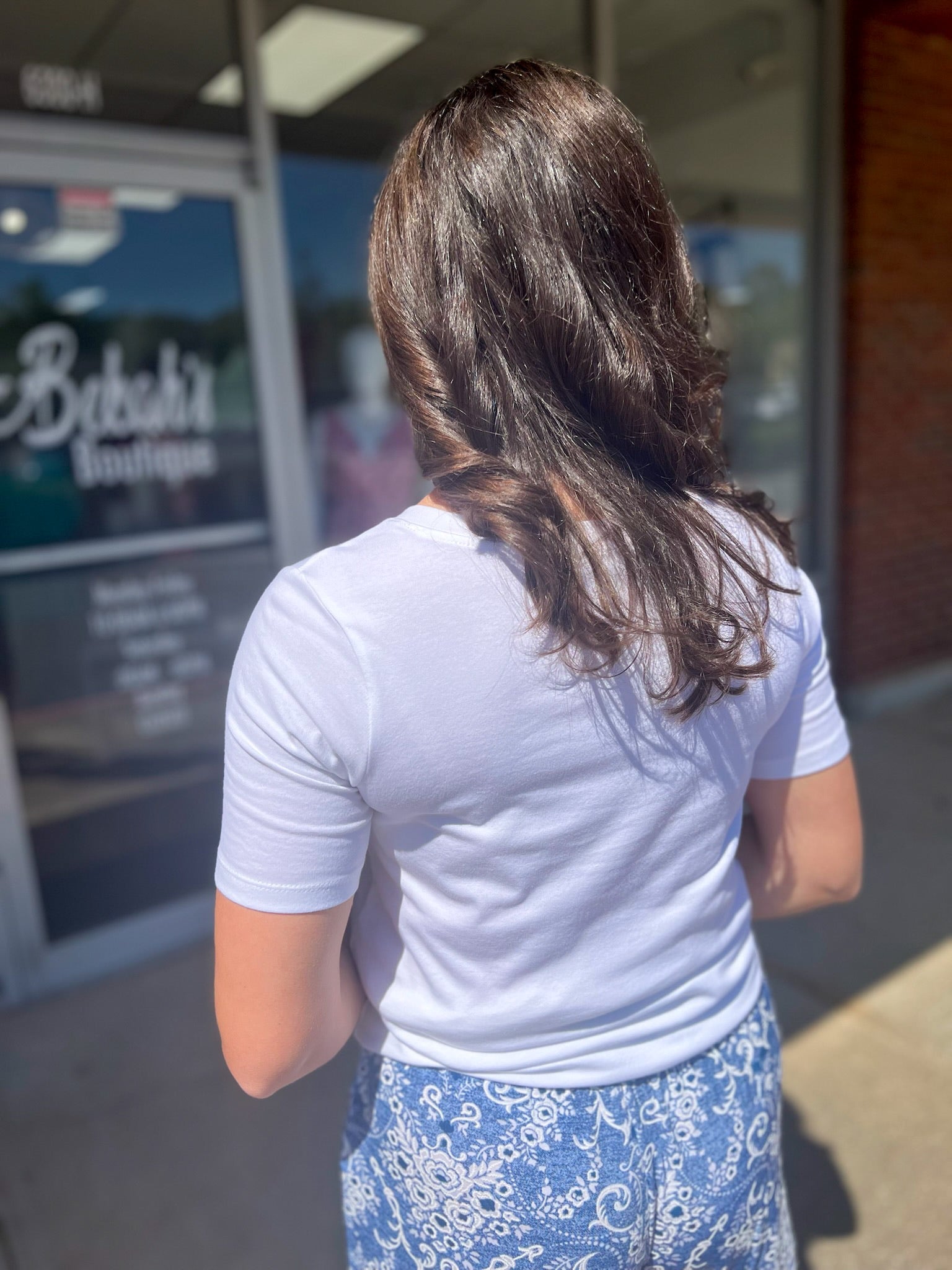 Can't Tell You White V - Neck Short Sleeve Top - A'Bekah's Boutique