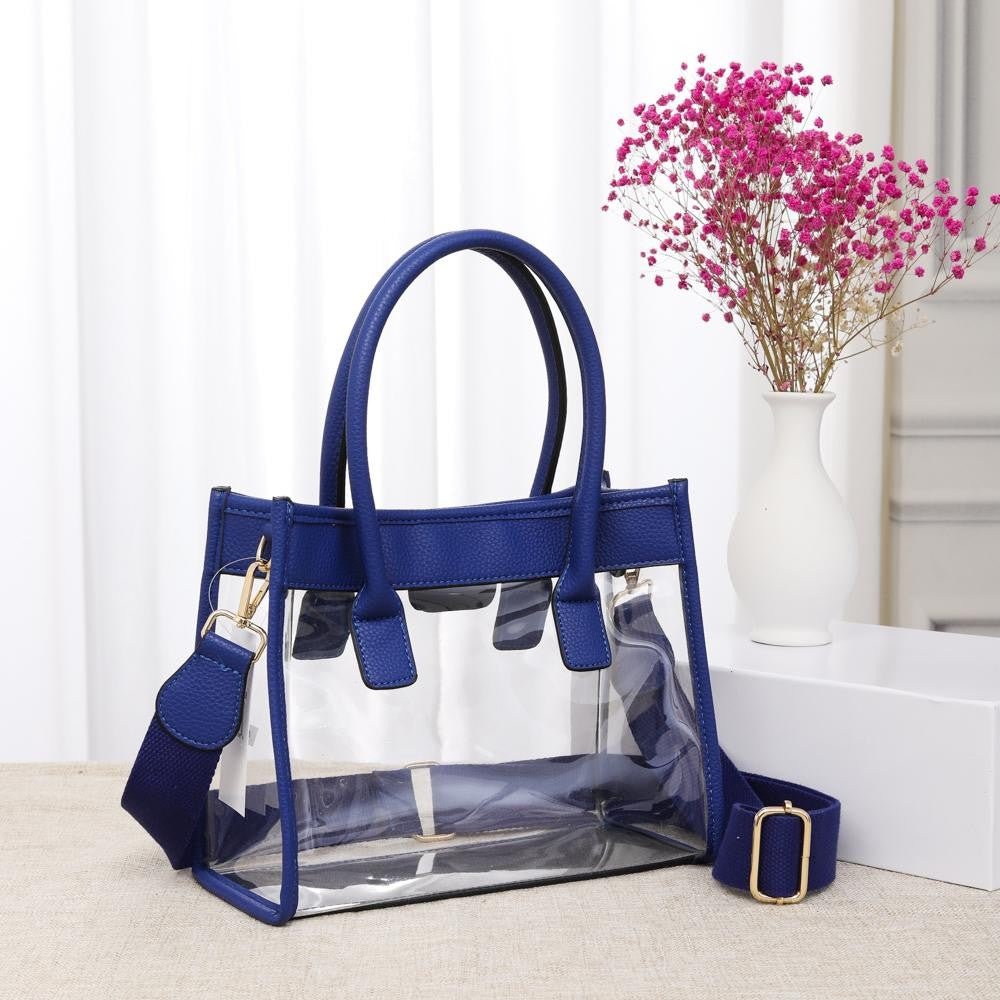 Clear and Blue Stadium Purse - A'Bekah's Boutique