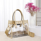 Clear and Gold Stadium Purse - A'Bekah's Boutique
