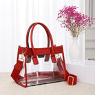 Clear and Red Stadium Purse - A'Bekah's Boutique