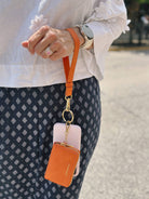 Clip & Go Brushed Vegan Leather Phone Lanyard - Rfid Pouch - A'Bekah's Boutique
