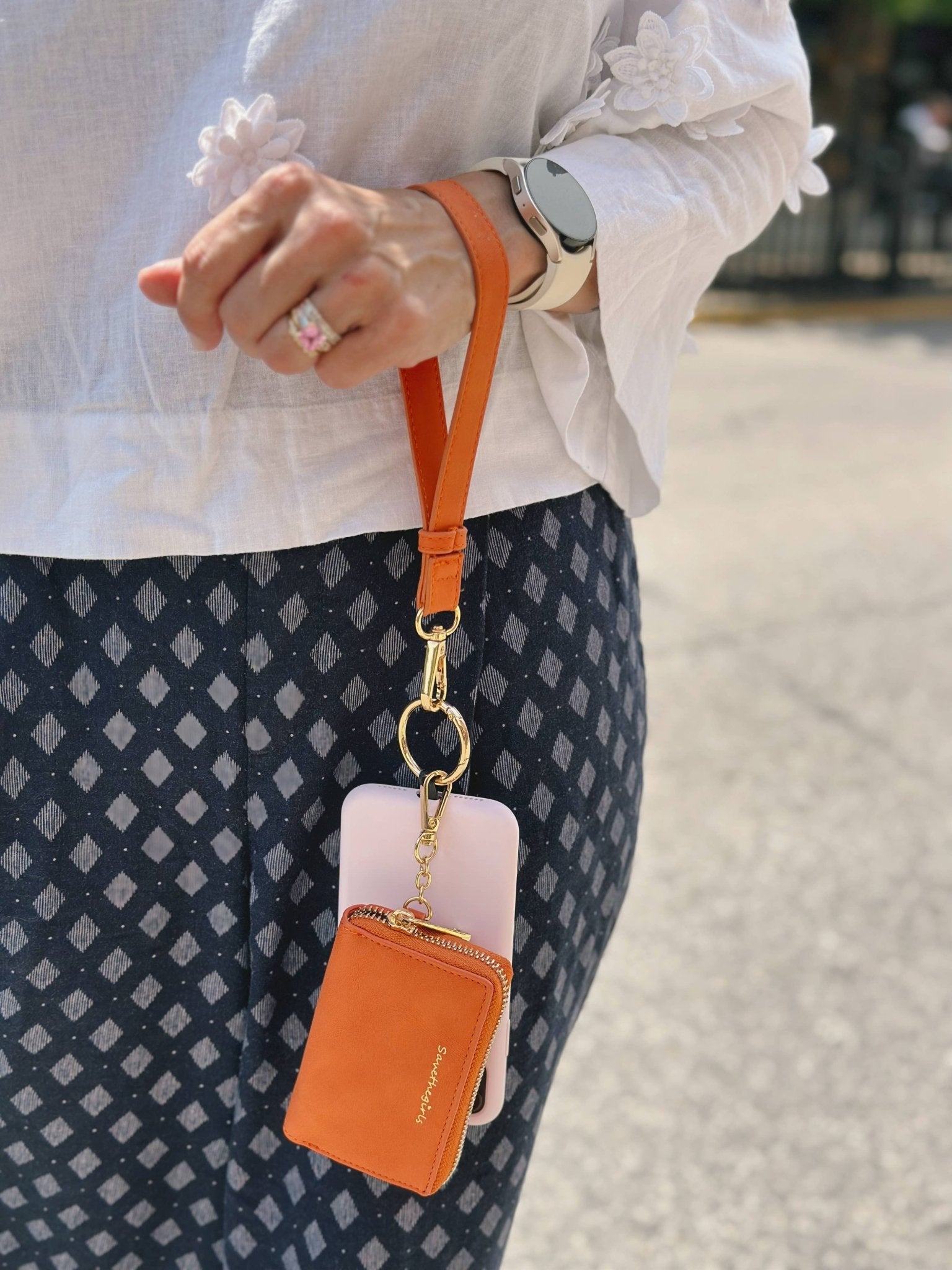Clip & Go Brushed Vegan Leather Phone Lanyard - Rfid Pouch - A'Bekah's Boutique