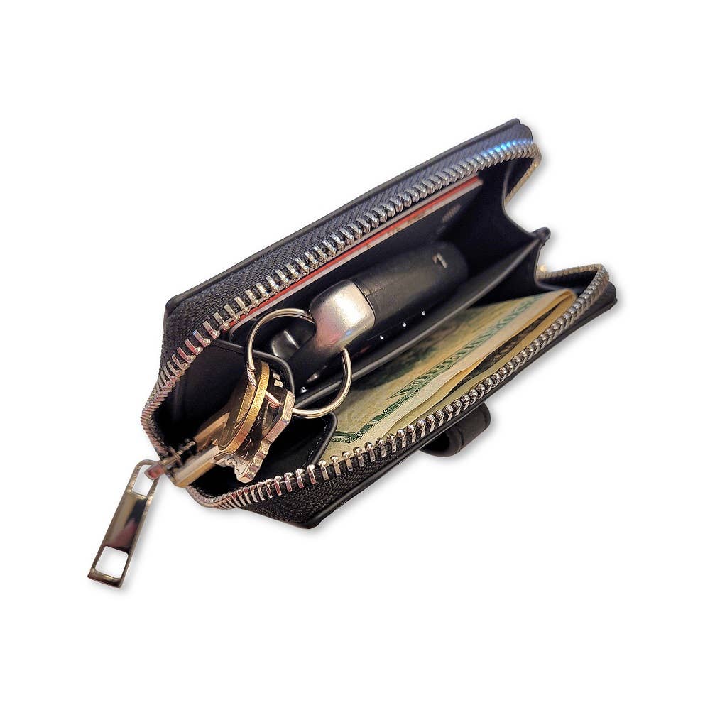 Clip & Go Brushed Vegan Leather Phone Lanyard - Rfid Pouch - A'Bekah's Boutique