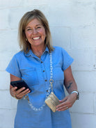 Clip & Go Ice Chain Phone Lanyard w/Zippered Pouch - A'Bekah's Boutique