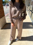 Cocoa Scuba Long Sleeve Pant Set - A'Bekah's Boutique