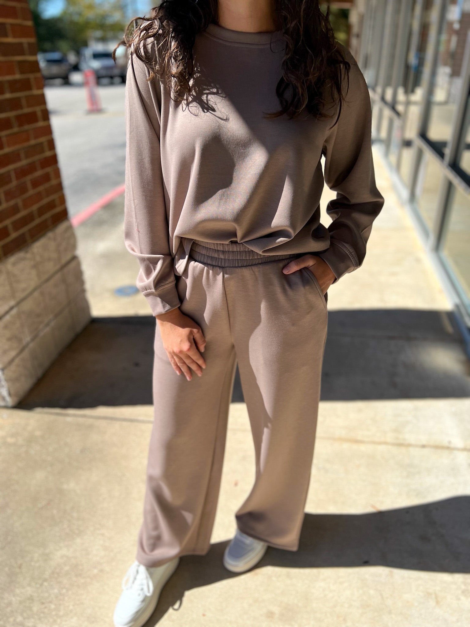 Cocoa Scuba Long Sleeve Pant Set - A'Bekah's Boutique