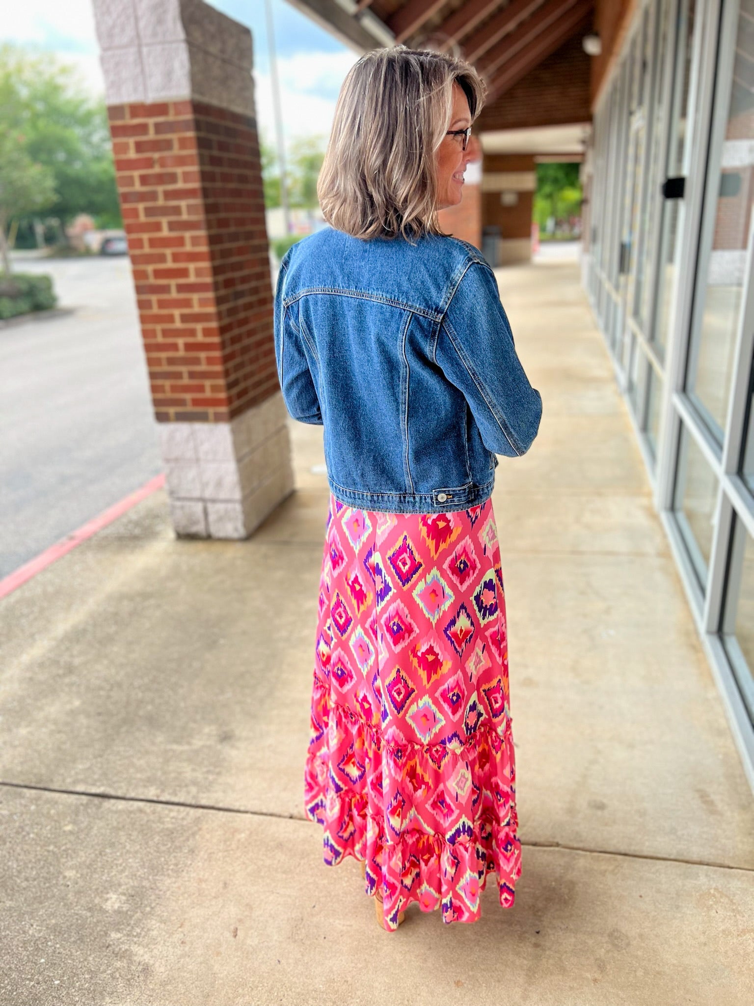 Come Along Pink Printed Tiered Maxi Skirt - A'Bekah's Boutique