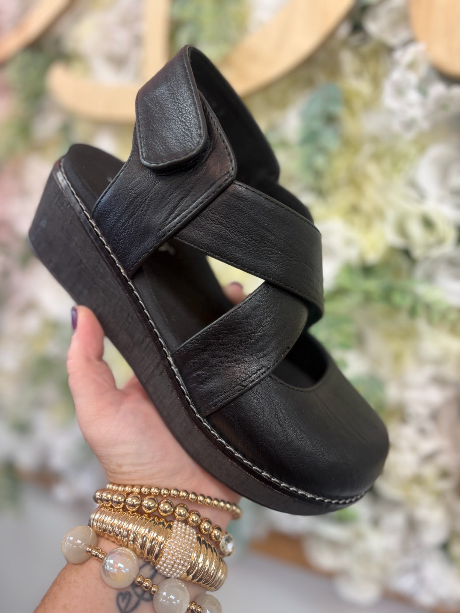 Corkys Black Bring It In Closed Toe Wedges - A'Bekah's Boutique