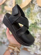 Corkys Black Bring It In Closed Toe Wedges - A'Bekah's Boutique