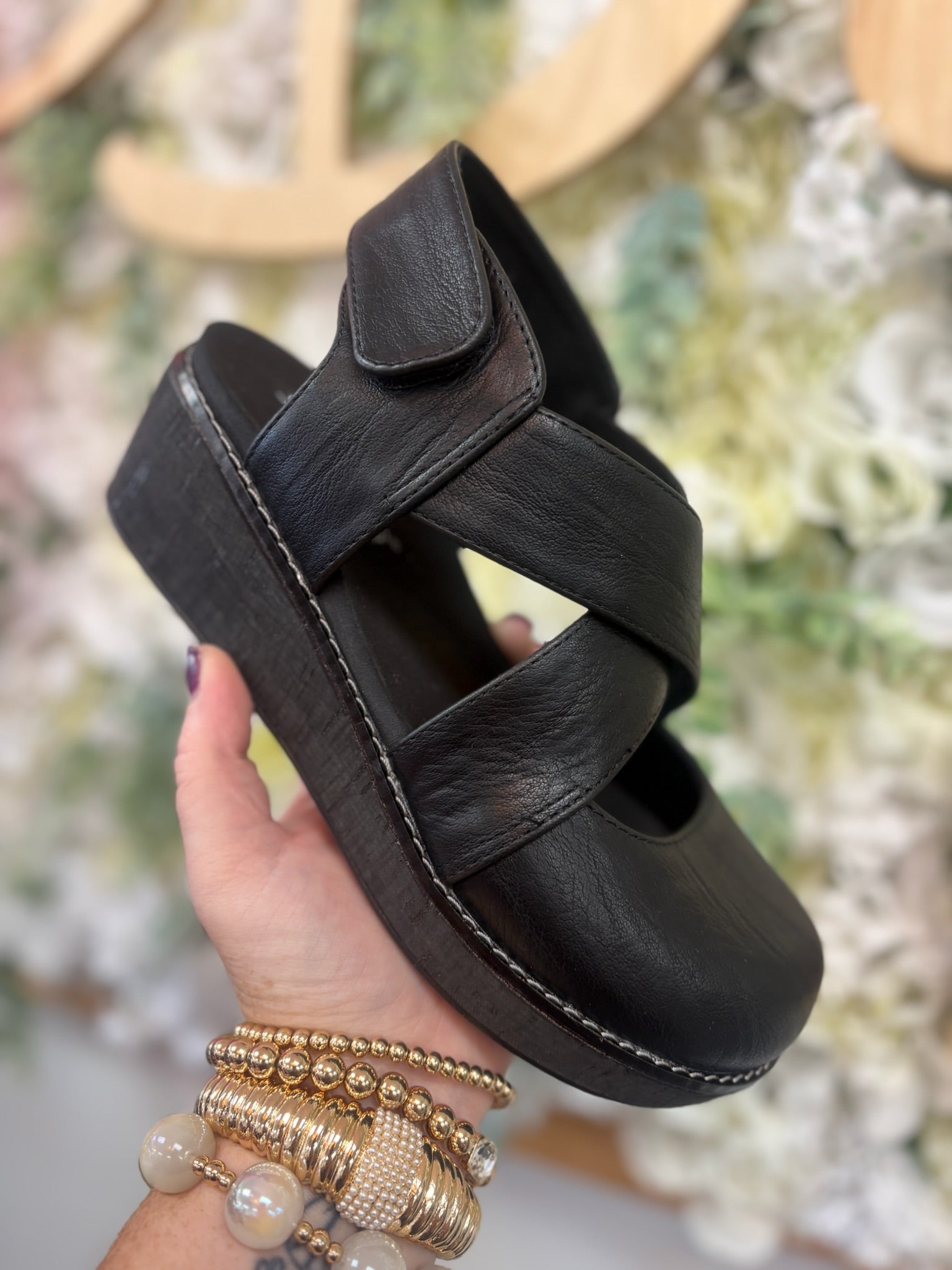 Corkys Black Bring It In Closed Toe Wedges - A'Bekah's Boutique