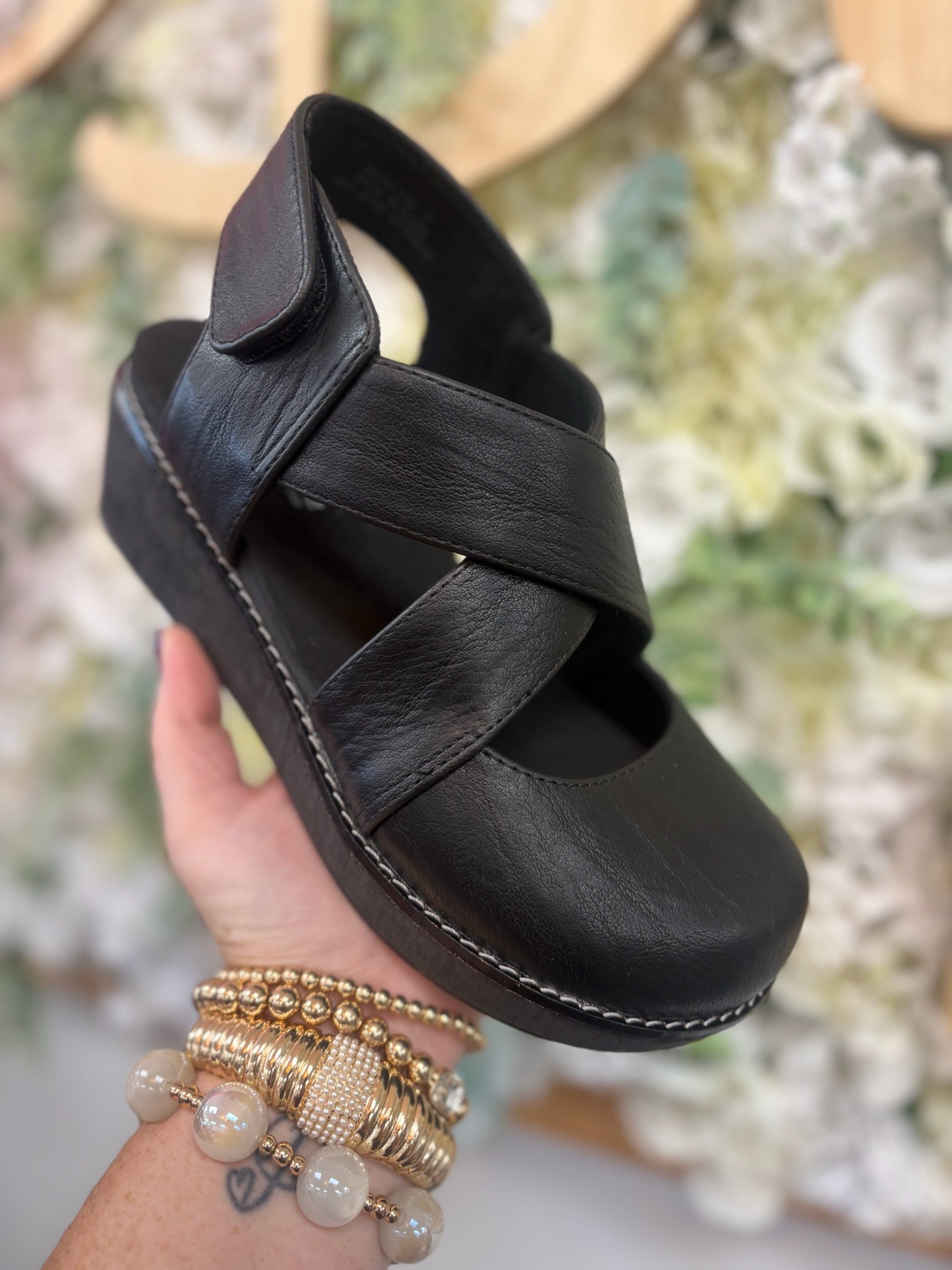 Corkys Black Bring It In Closed Toe Wedges - A'Bekah's Boutique