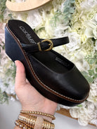 Corkys Black Me Time Closed Toe Wedges - A'Bekah's Boutique