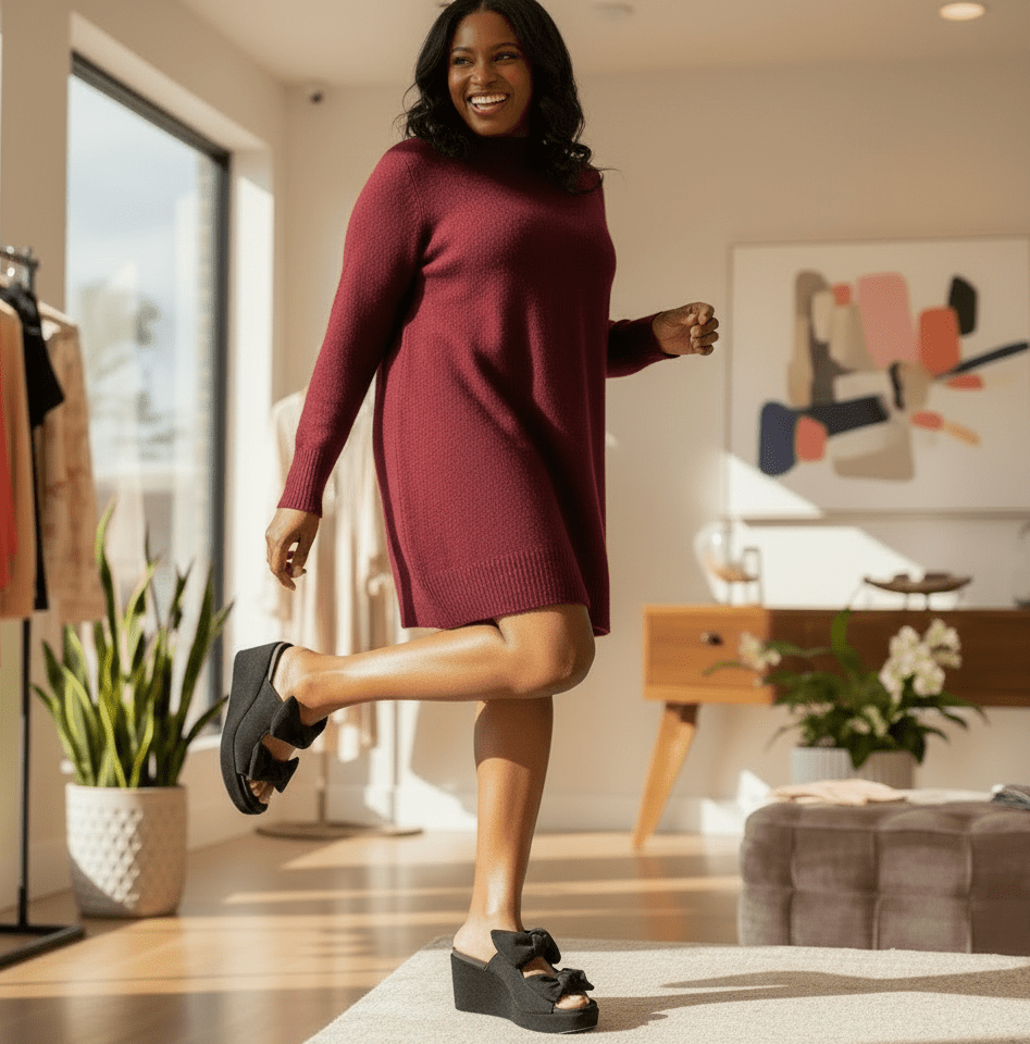 Corkys Bowed Up Black Faux Suede Wedge - A'Bekah's Boutique