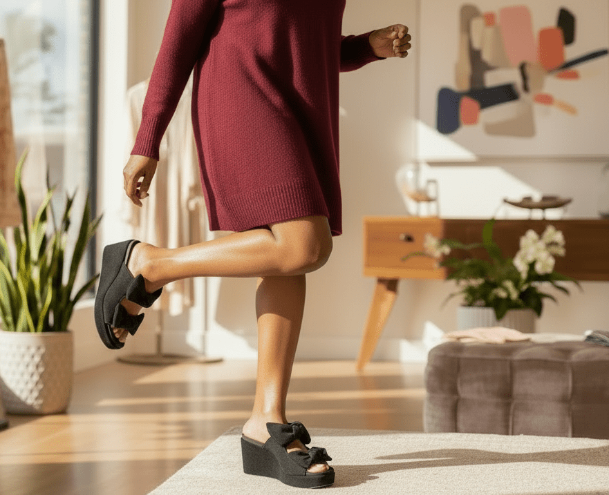 Corkys Bowed Up Black Faux Suede Wedge - A'Bekah's Boutique