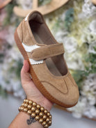 Corkys Calm Down Camel Faux Suede Mary Jane Sneakers - A'Bekah's Boutique