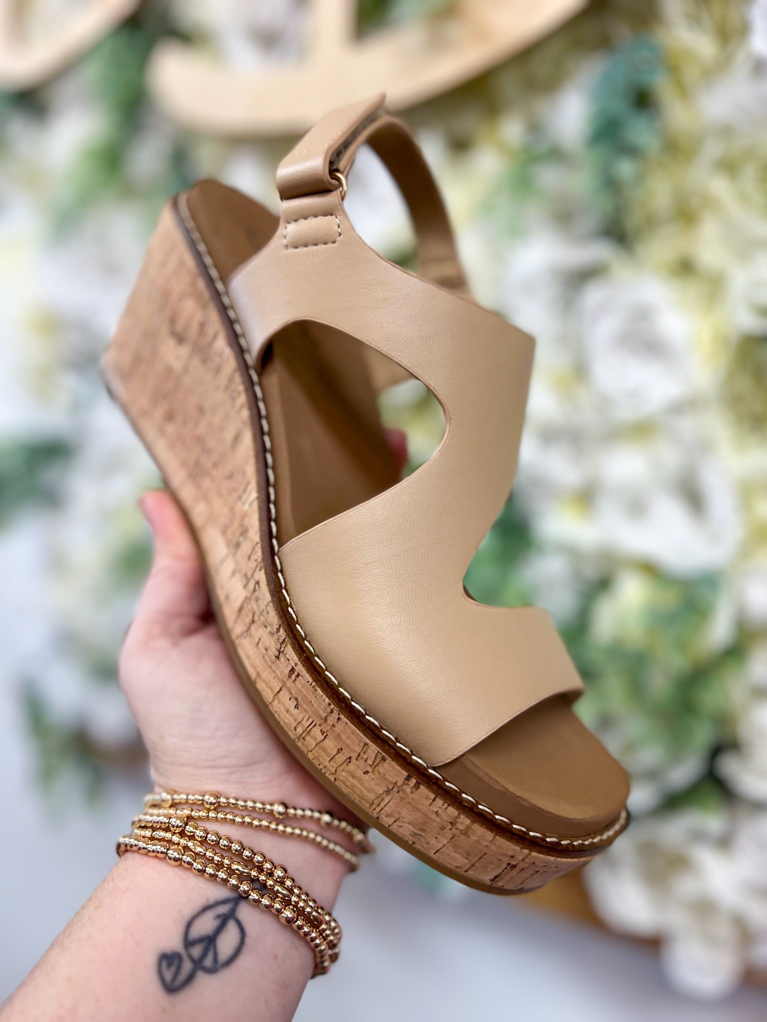 Corkys Camel Steppin Out Wedges - A'Bekah's Boutique