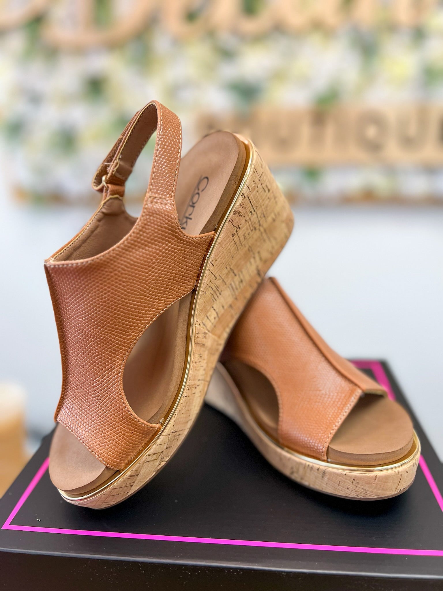 Corkys Carley Camel Lizard Wedges - A'Bekah's Boutique