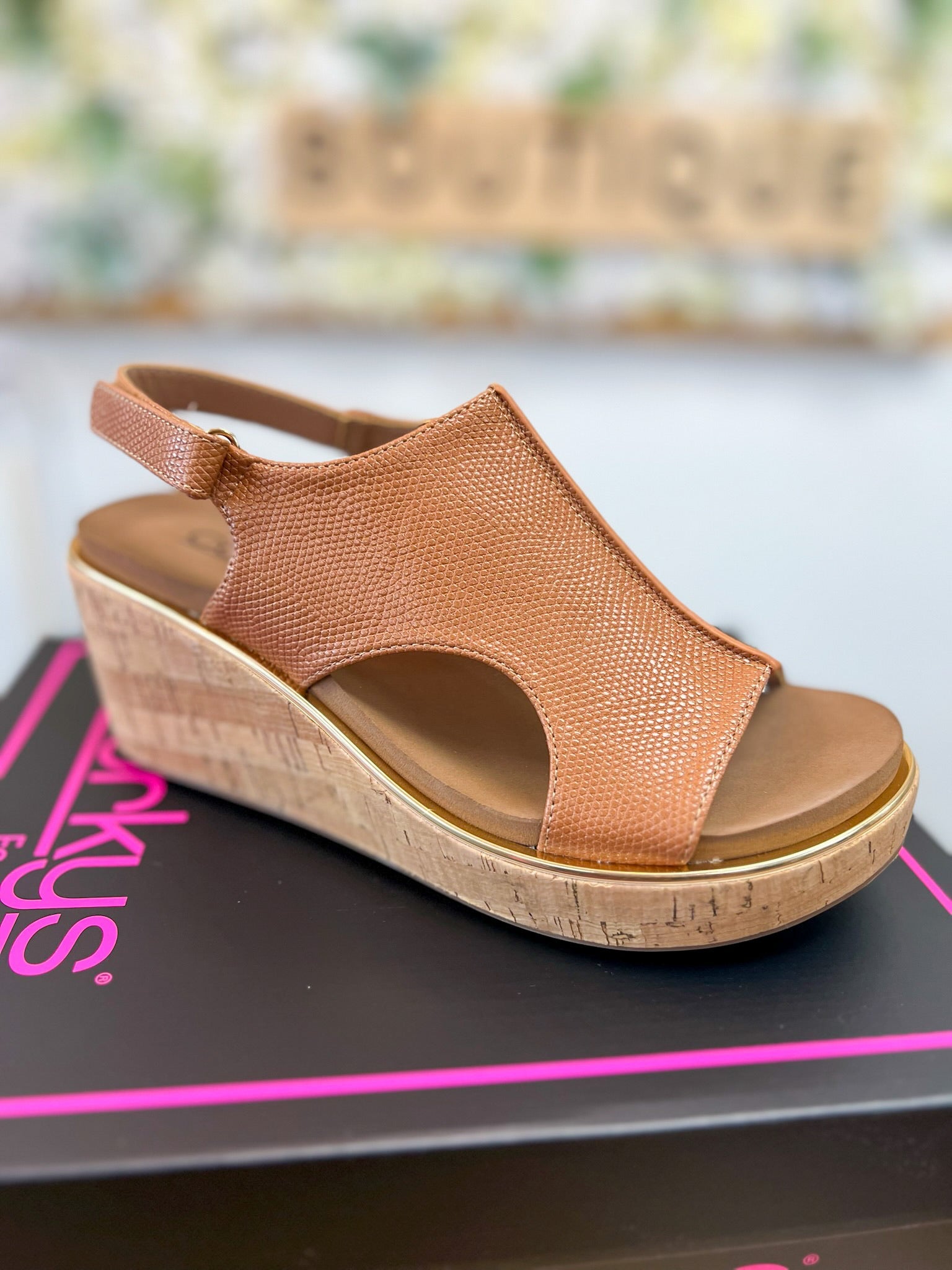 Corkys Carley Camel Lizard Wedges - A'Bekah's Boutique