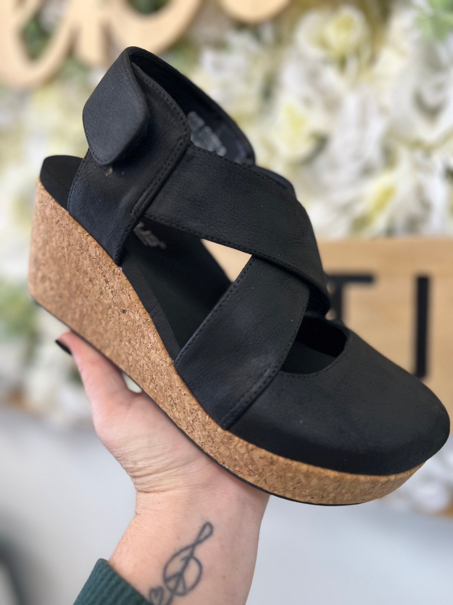 Corkys Case Closed Black Wedge - A'Bekah's Boutique