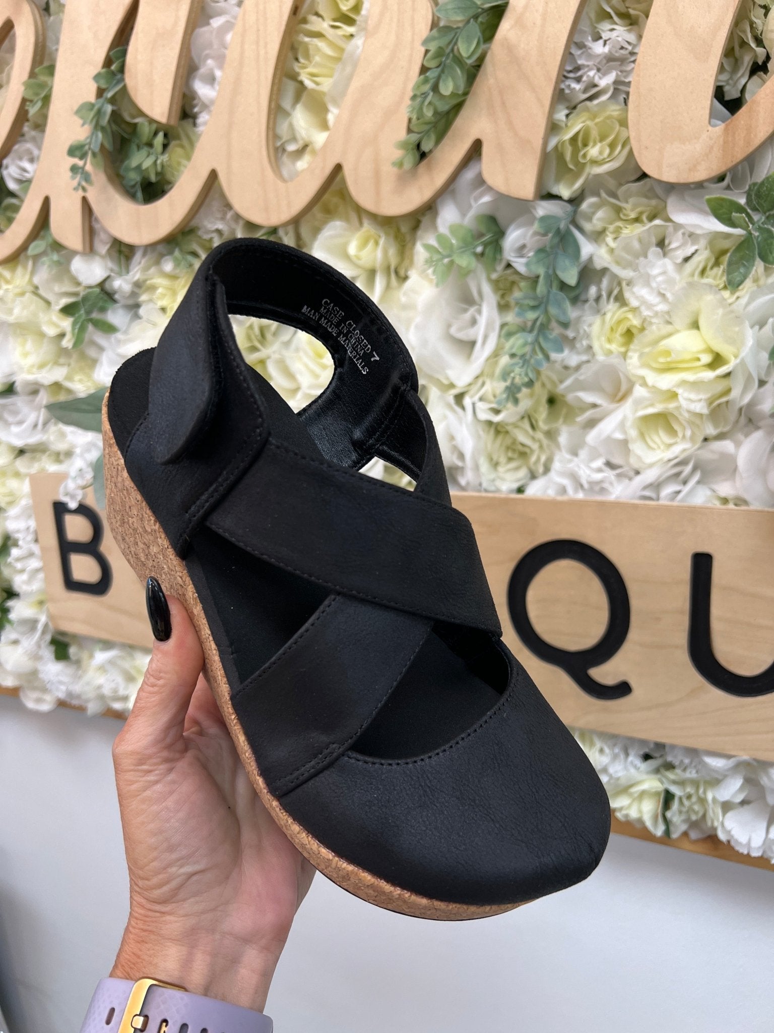 Corkys Case Closed Black Wedge - A'Bekah's Boutique