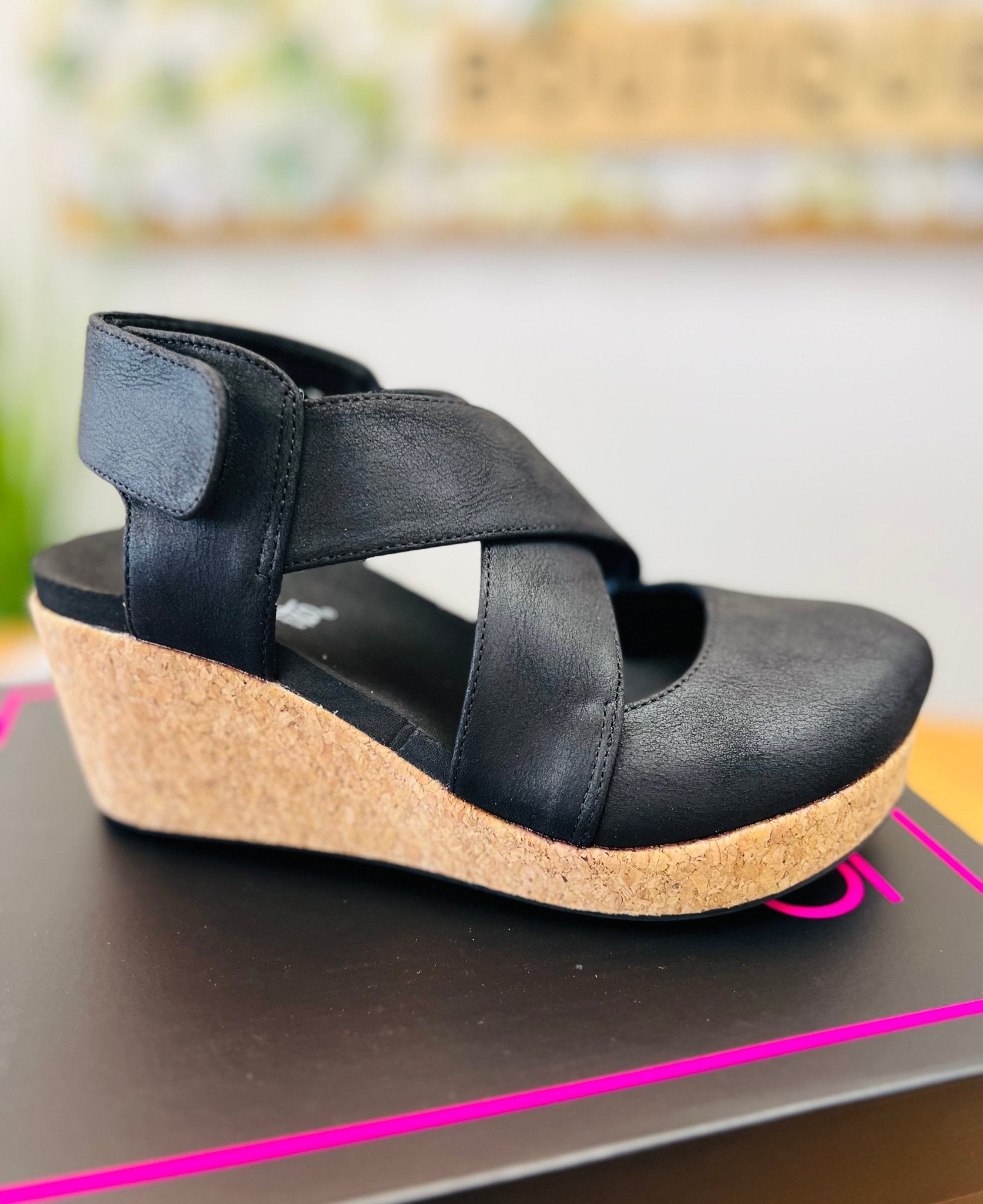 Corkys Case Closed Black Wedge - A'Bekah's Boutique
