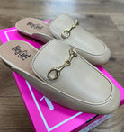 Corkys Charmer Camel Slip On Mules with Gold Hardware - A'Bekah's Boutique