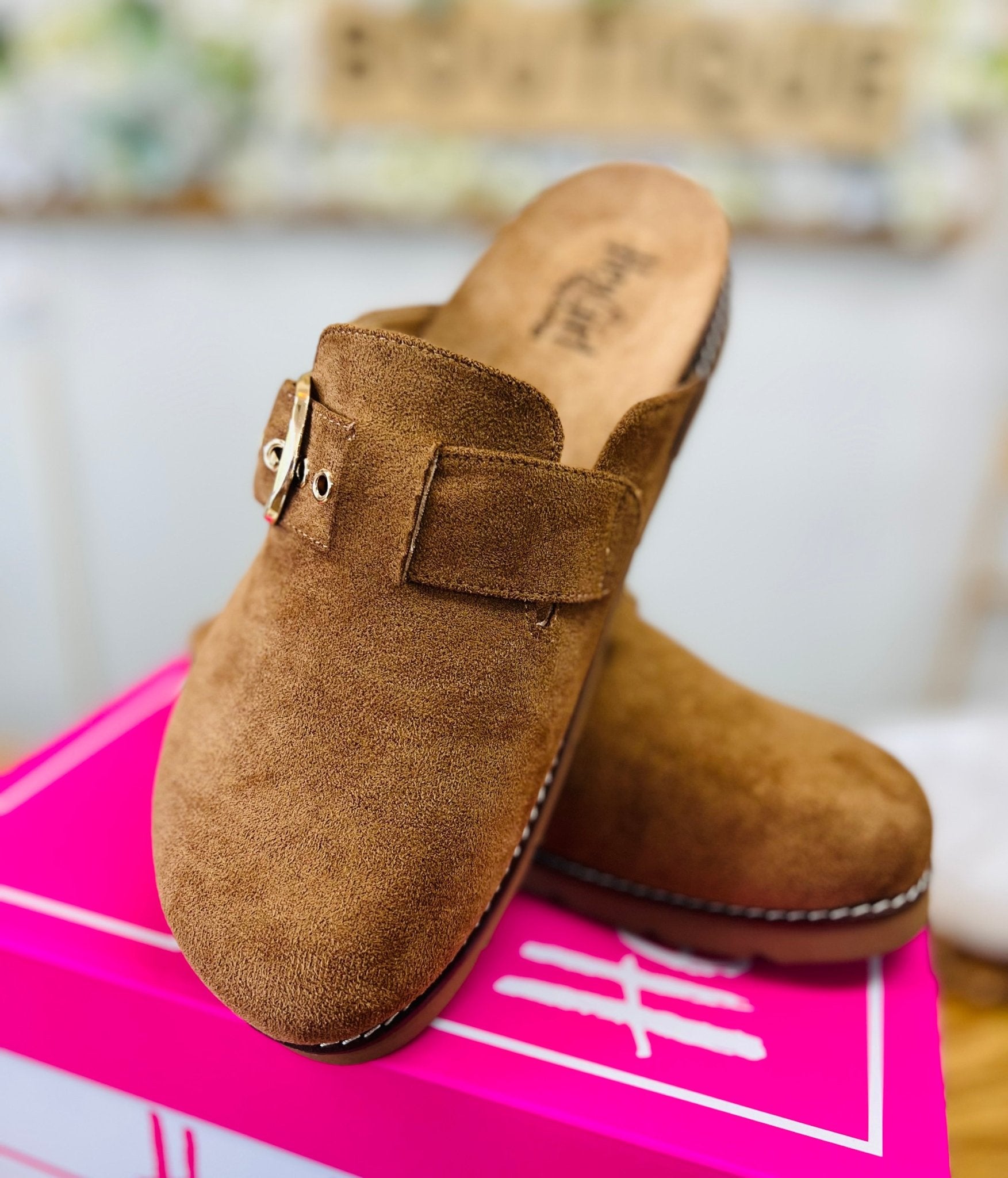 Corkys Day Dream Tobacco Faux Suede Clogs - A'Bekah's Boutique