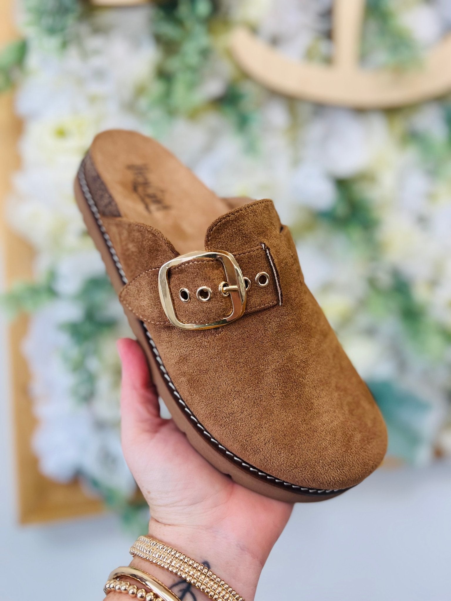 Corkys Day Dream Tobacco Faux Suede Clogs - A'Bekah's Boutique