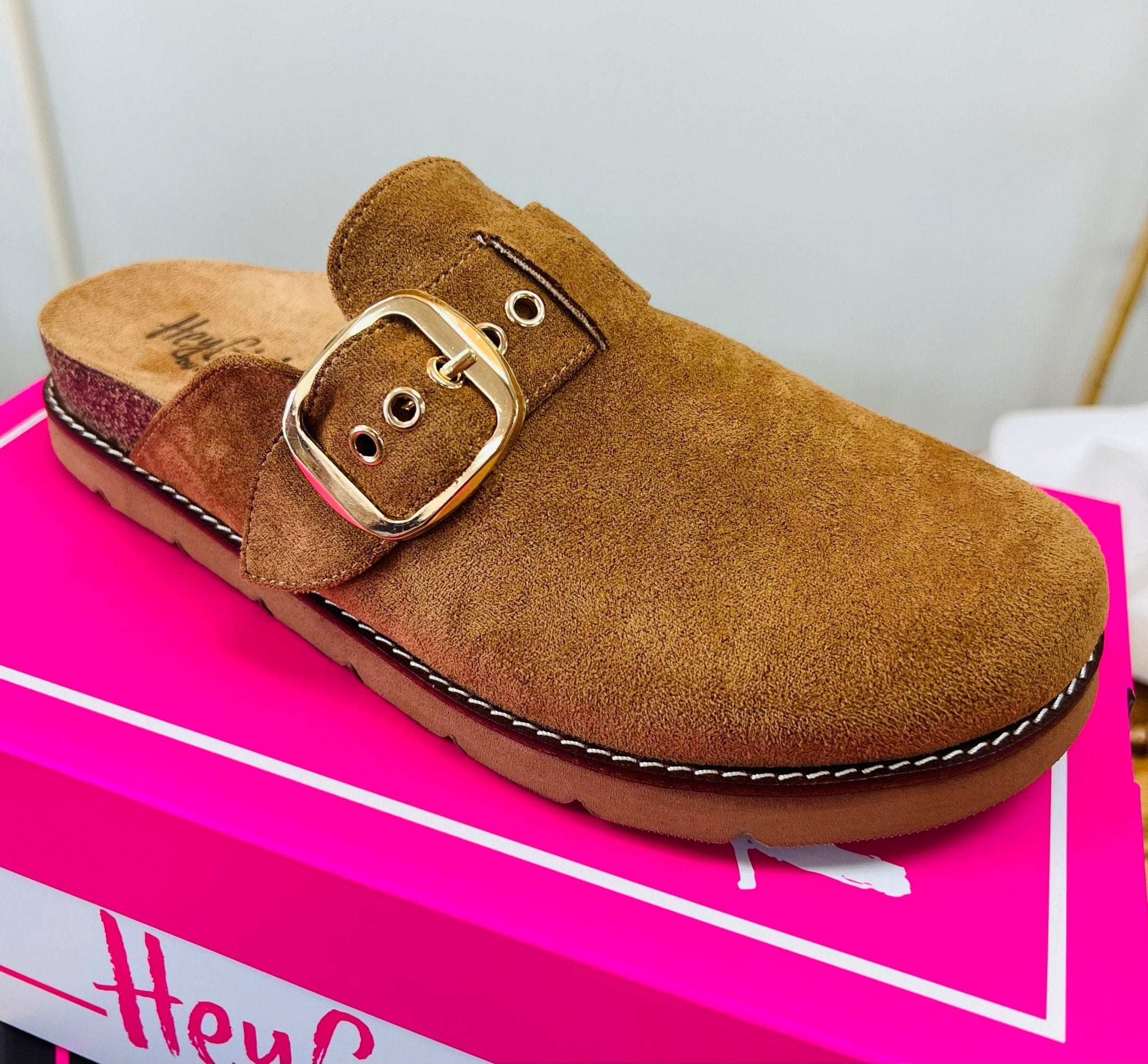 Corkys Day Dream Tobacco Faux Suede Clogs - A'Bekah's Boutique