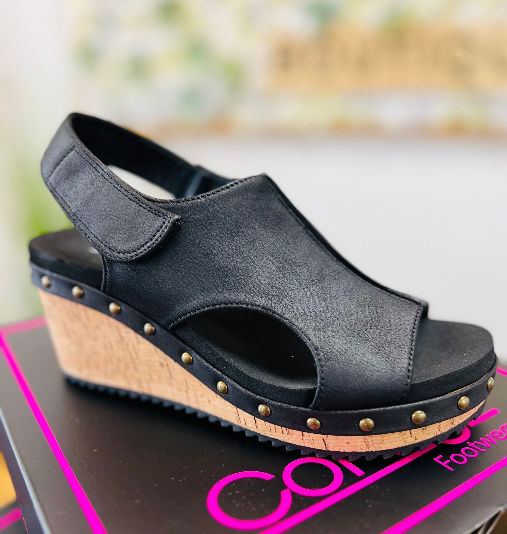 Corkys For Keeps Black Wedge - A'Bekah's Boutique