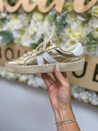Corkys Friend Zone Gold Crinkle Metallic Sneakers - A'Bekah's Boutique