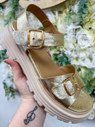 Corkys Gold That's Just Me Two Strap Sandal - A'Bekah's Boutique