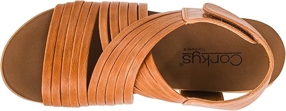 Corkys Good For You Cognac Strappy Wedges - A'Bekah's Boutique