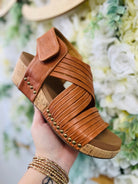 Corkys Good For You Cognac Strappy Wedges - A'Bekah's Boutique