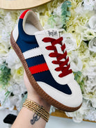 Corkys Head Up Red White and Blue Sneakers - A'Bekah's Boutique