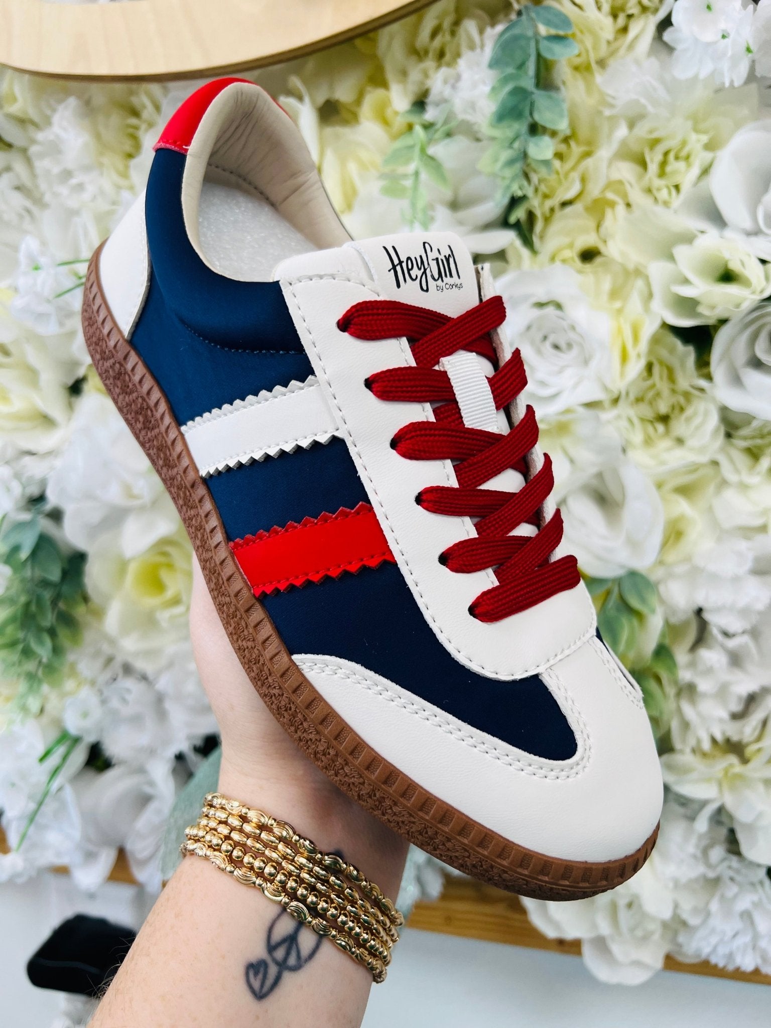 Corkys Head Up Red White and Blue Sneakers - A'Bekah's Boutique
