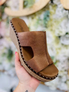 Corkys Kiss N Tell Washed Bronze Metallic Wedges - A'Bekah's Boutique