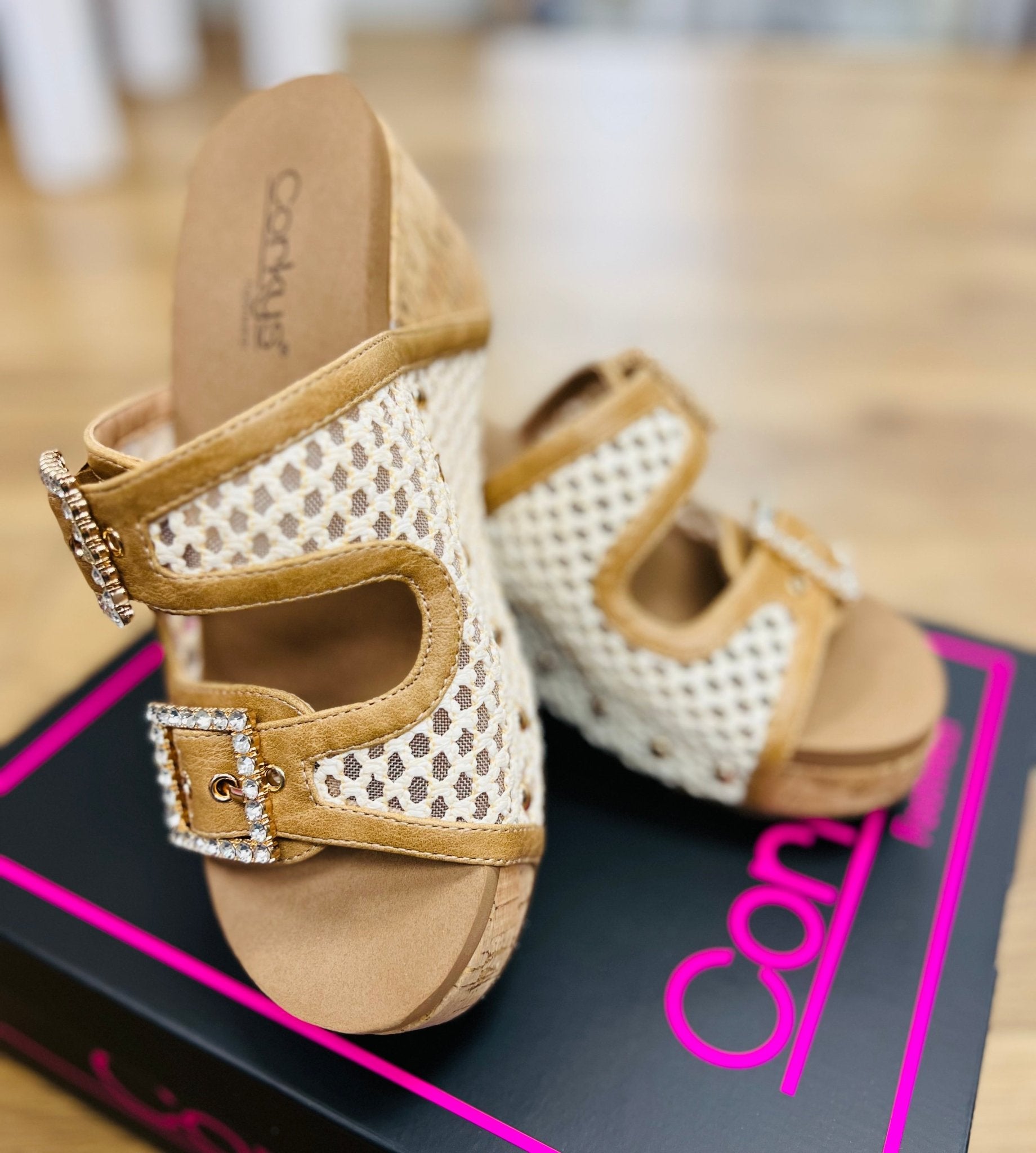 Corkys Main Squeeze Natural Wedges - A'Bekah's Boutique