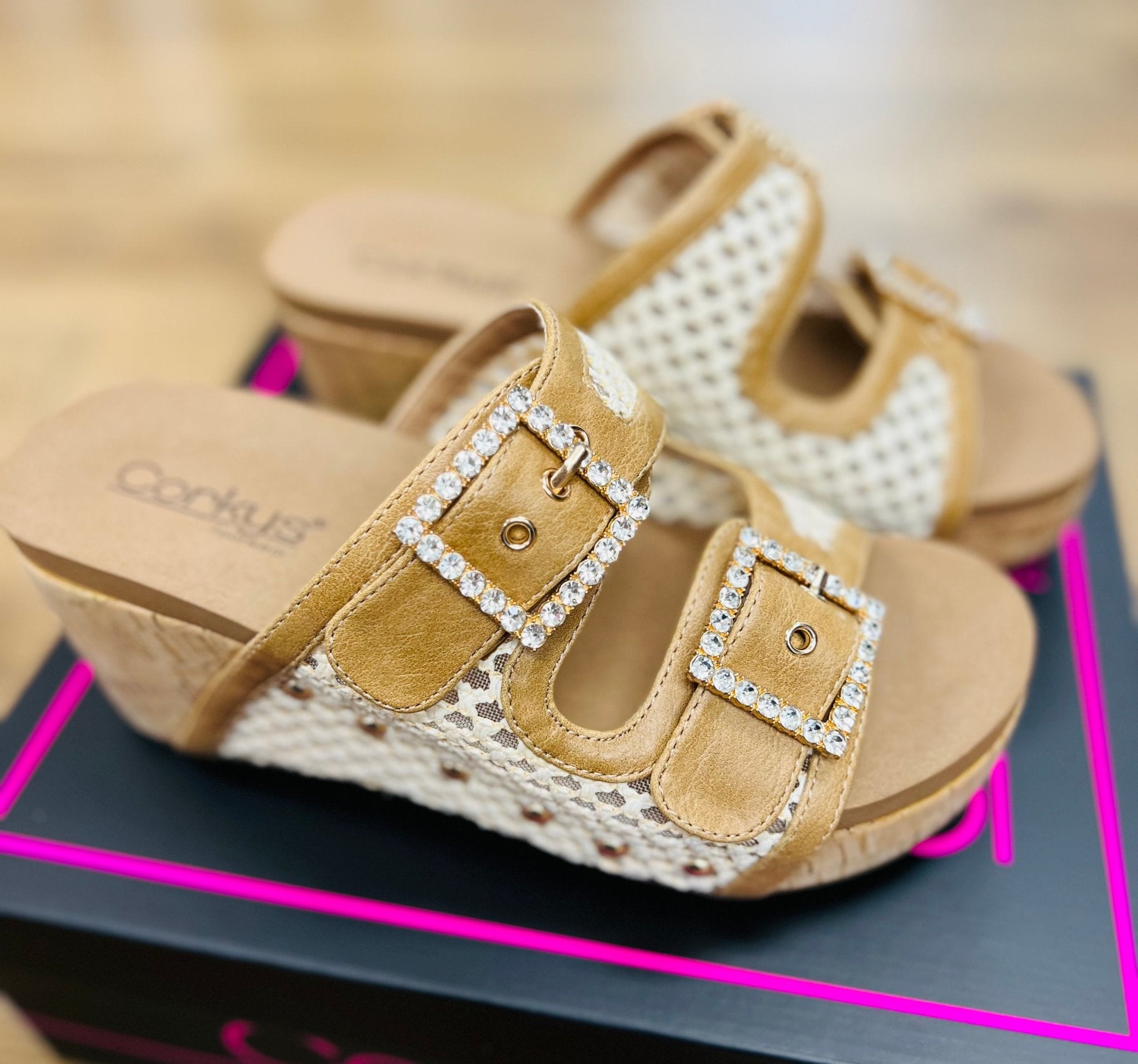 Corkys Main Squeeze Natural Wedges - A'Bekah's Boutique