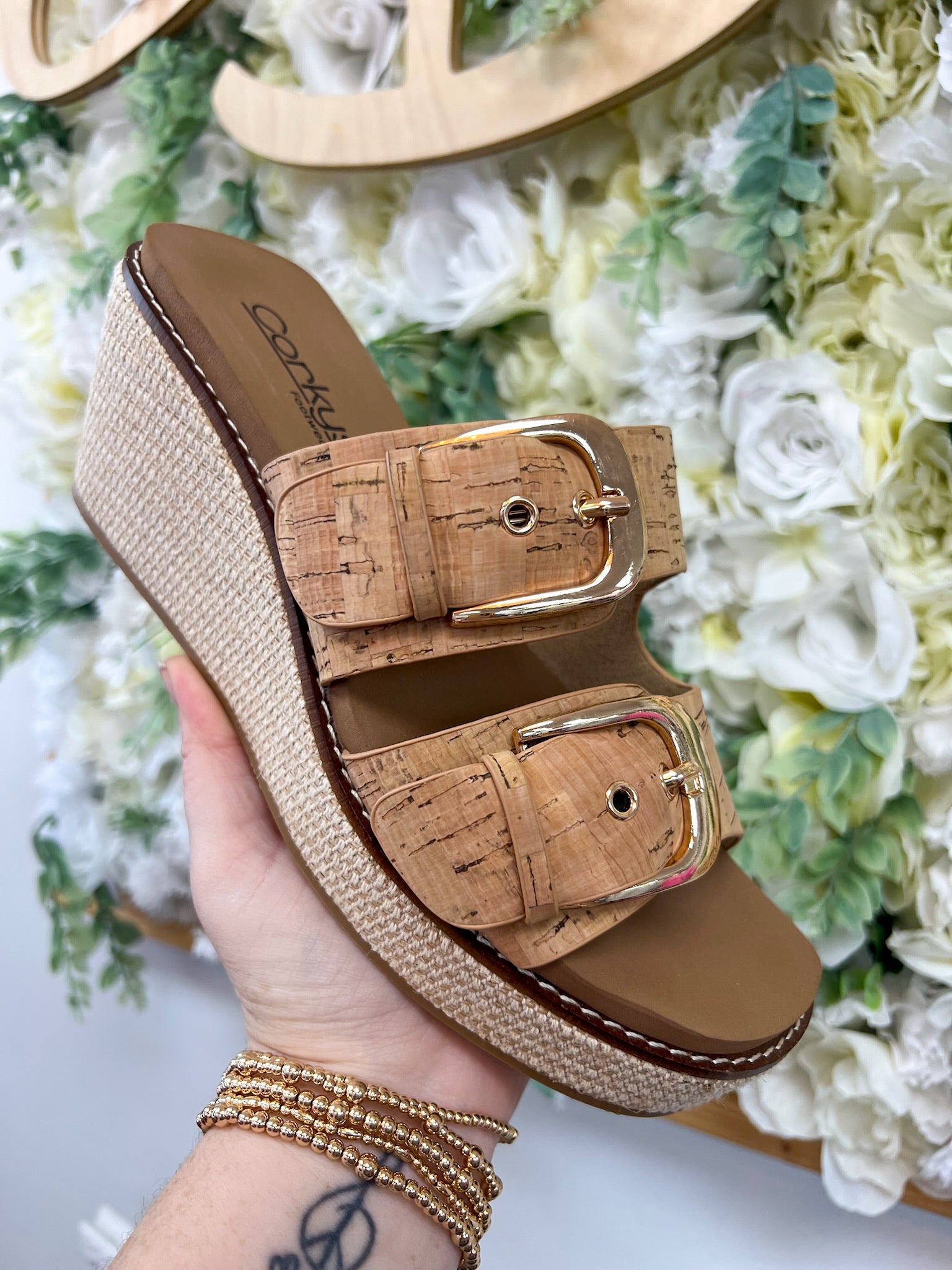 Corkys Manifest Cork Double Strap Wedges - A'Bekah's Boutique