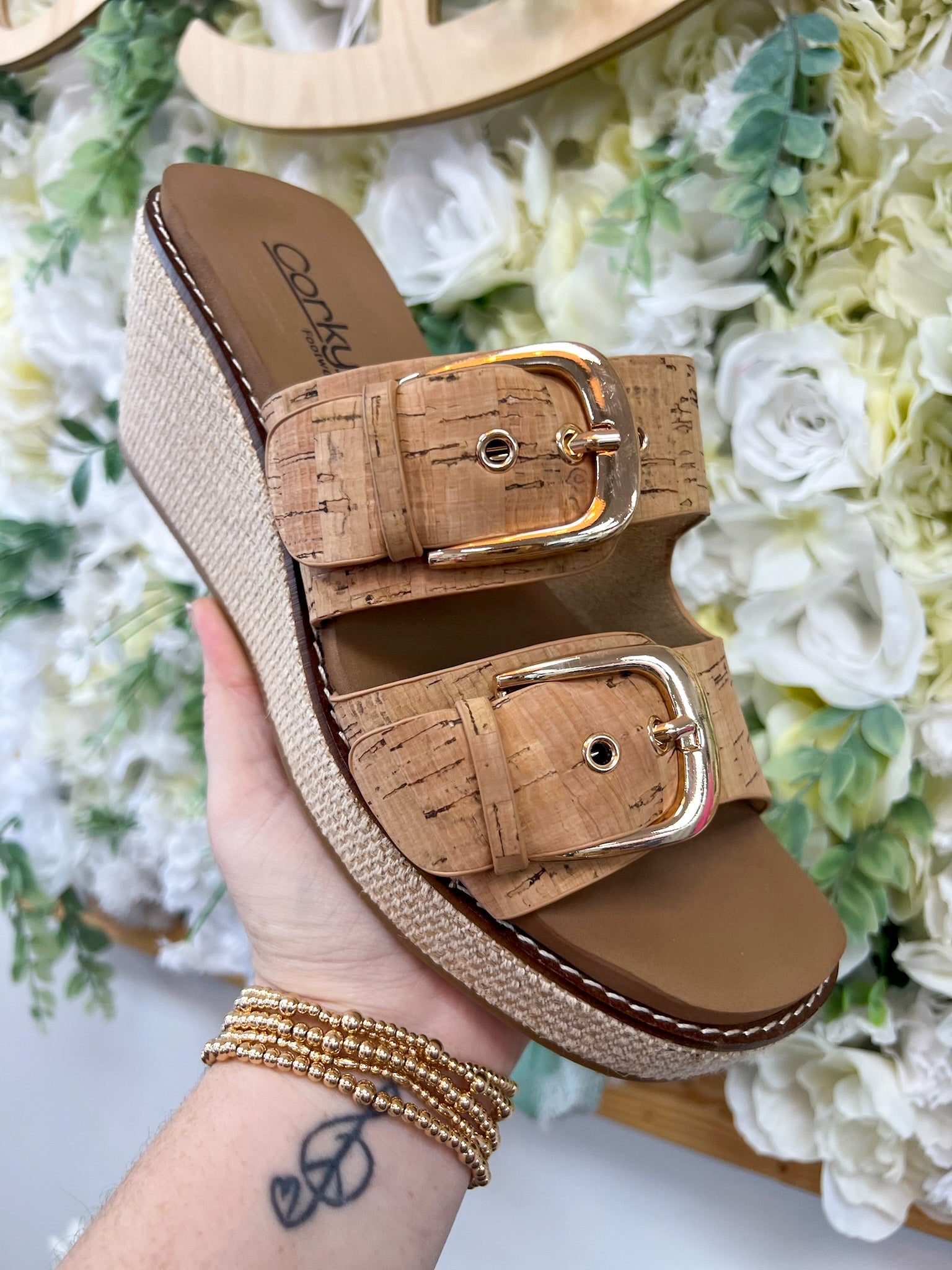 Corkys Manifest Cork Double Strap Wedges - A'Bekah's Boutique