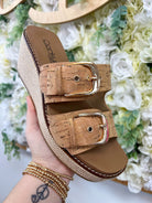 Corkys Manifest Cork Double Strap Wedges - A'Bekah's Boutique
