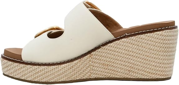 Corkys Manifest Ivory Double Strap Wedges - A'Bekah's Boutique