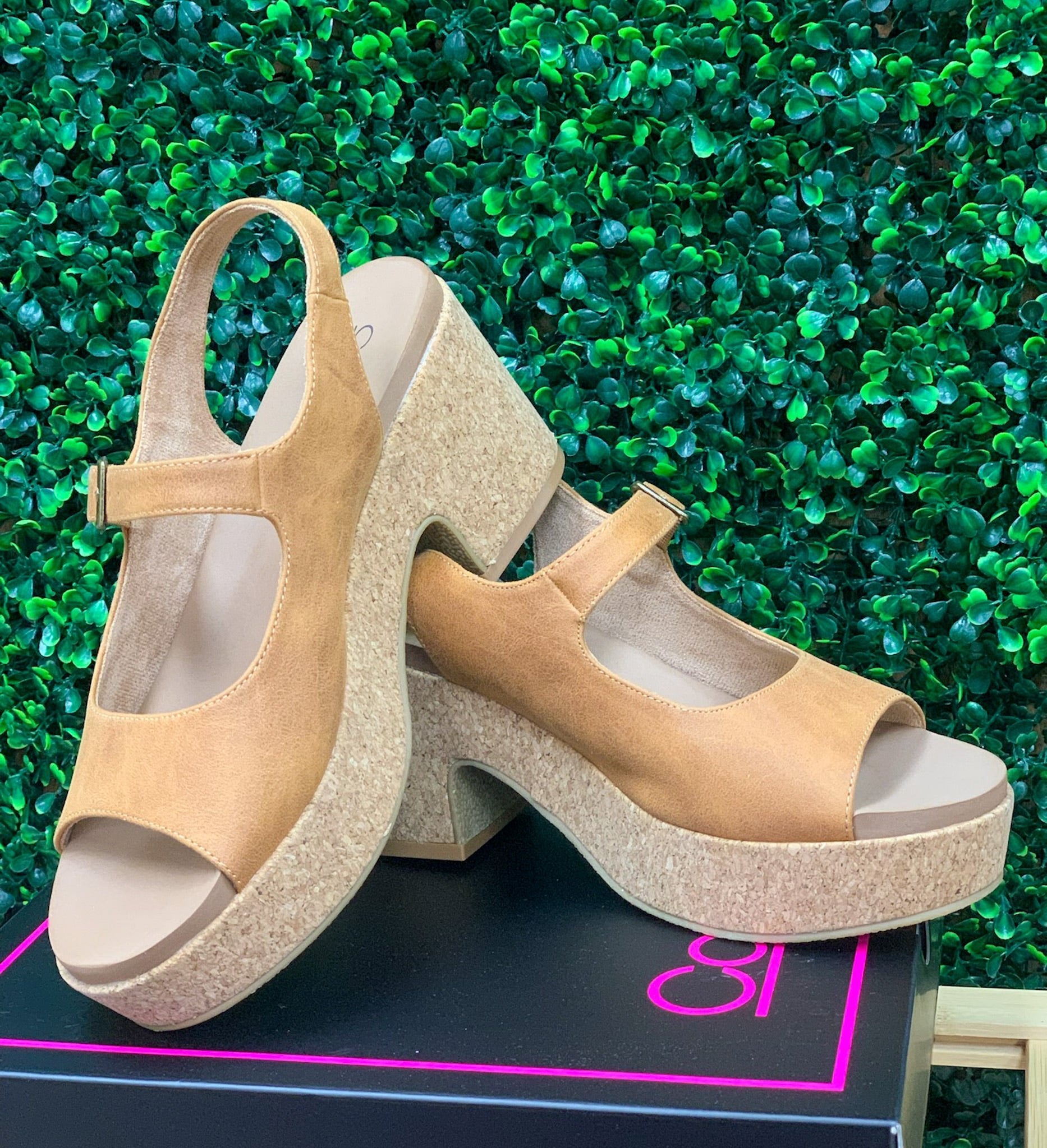 Corkys Miss Behavin Camel Wedges - A'Bekah's Boutique