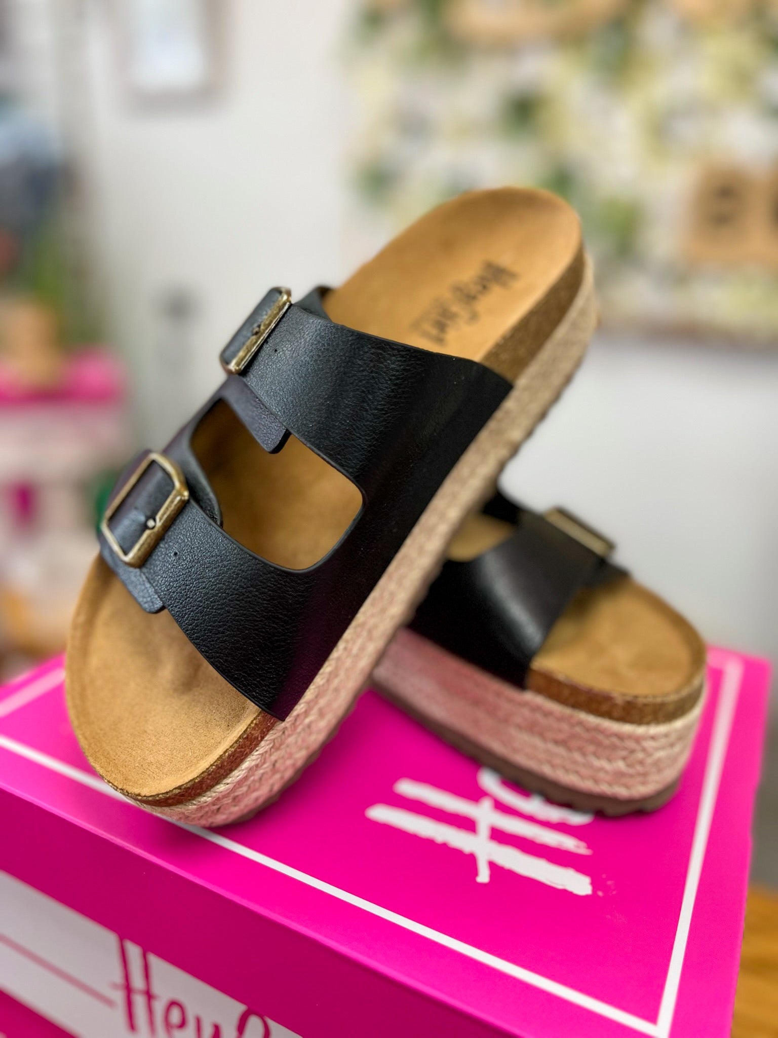 Corkys No Filter Black Two Buckle Platform Sandals - A'Bekah's Boutique