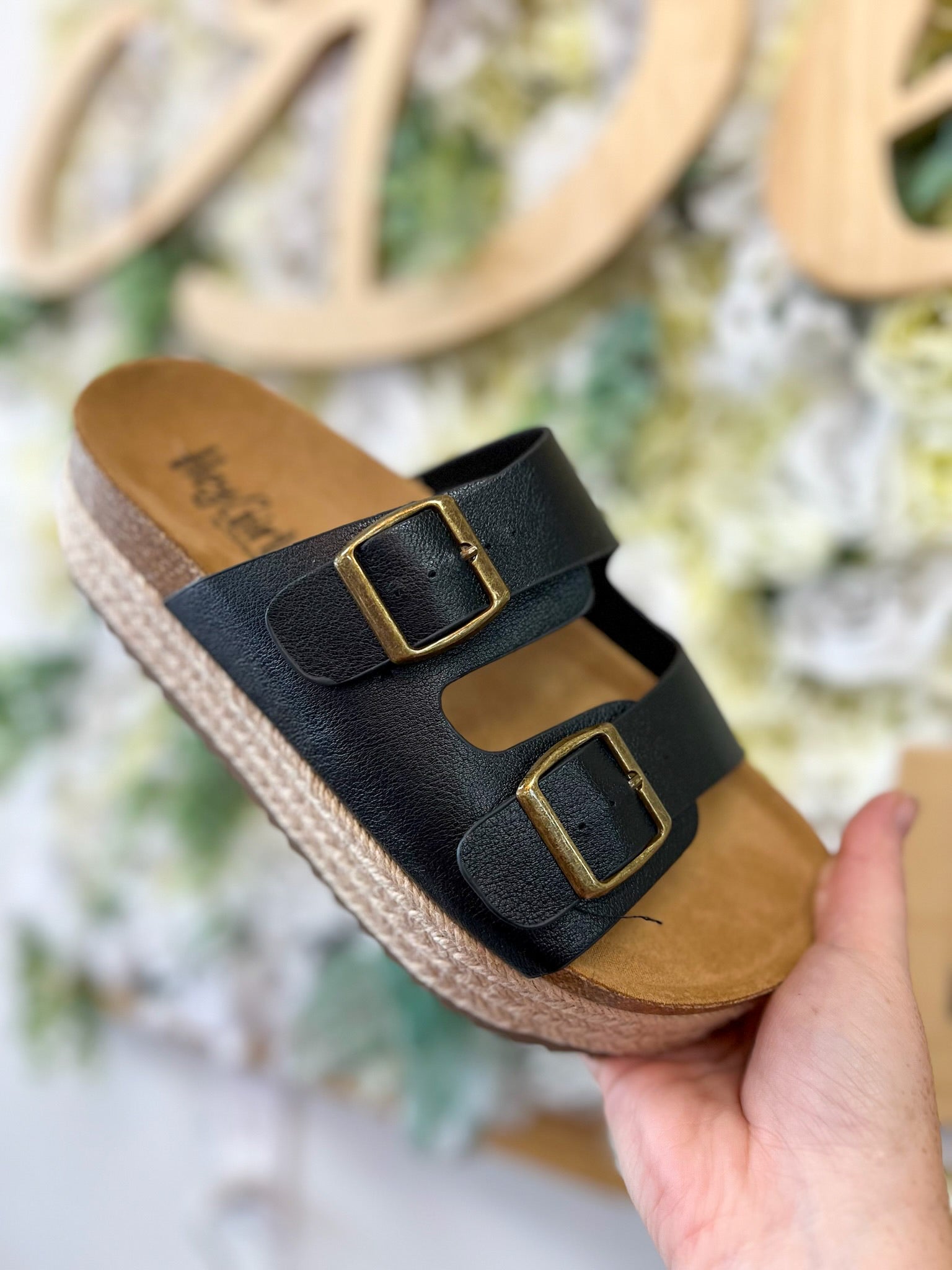 Corkys No Filter Black Two Buckle Platform Sandals - A'Bekah's Boutique
