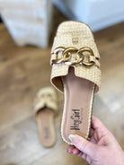 Corkys Off the Chain Raffia Open Toe Slip Ons - A'Bekah's Boutique