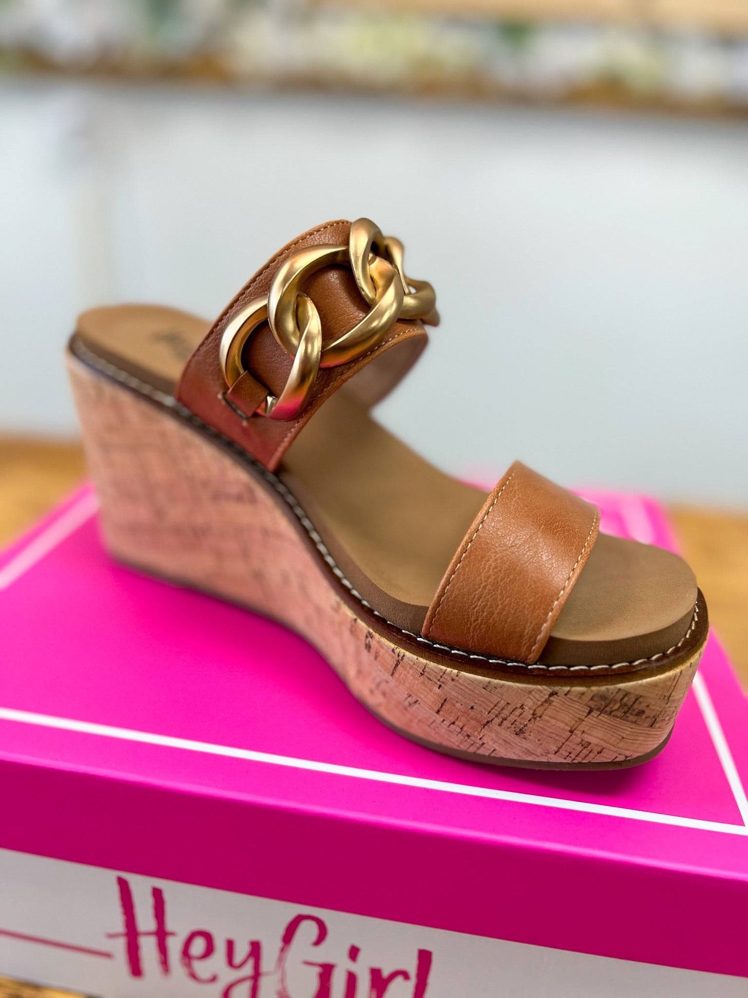 Corkys On Vacay Cognac Slip - On Wedges - A'Bekah's Boutique