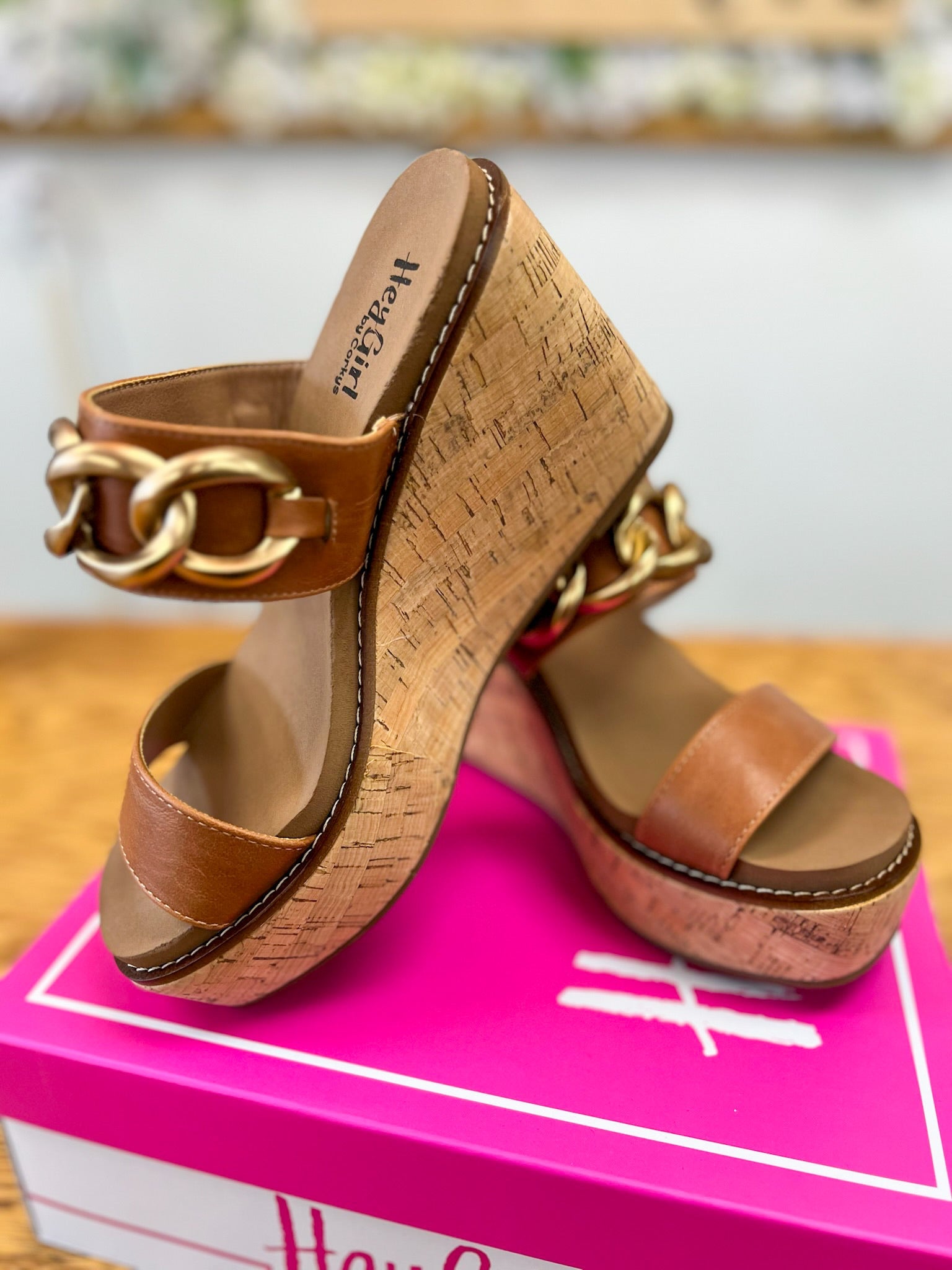 Corkys On Vacay Cognac Slip - On Wedges - A'Bekah's Boutique
